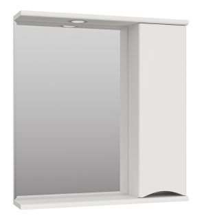 Зеркальный шкаф с подсветкой Misty Атлантик правый 70см белый